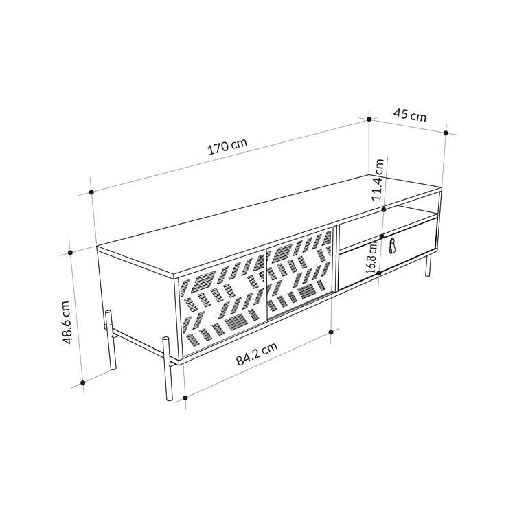 Delta TV Stand - Walnut