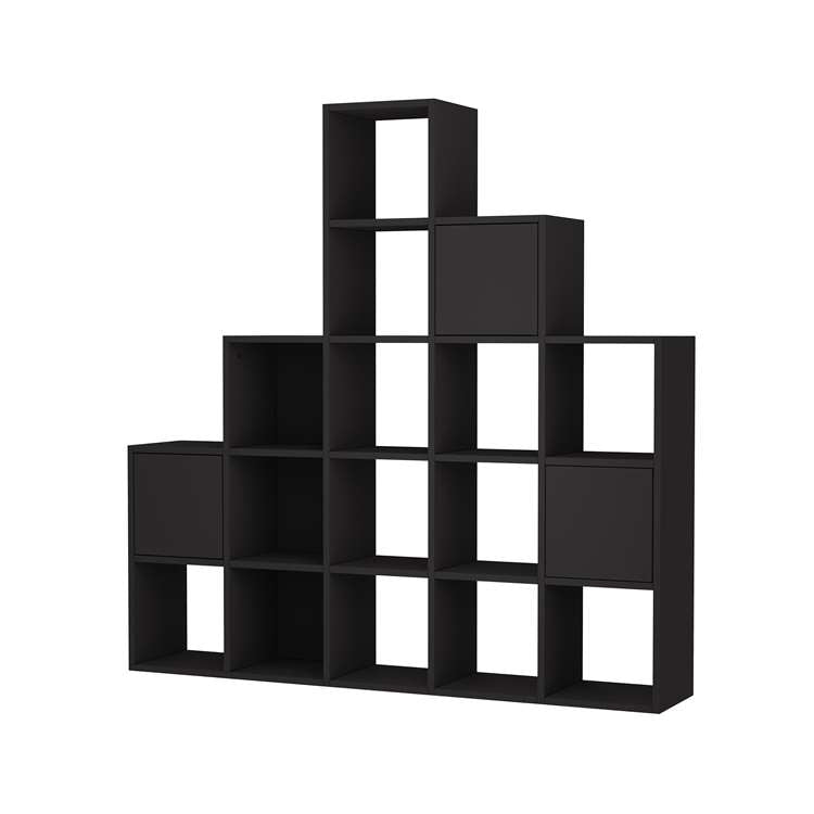 PALMER Corner Bookcase -Black