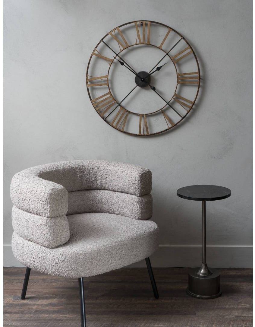 Antique Brass Outdoor Skeletal Wall Clock