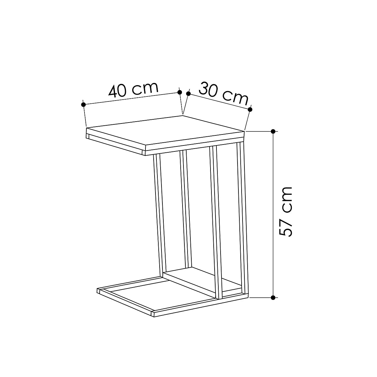 PAL C SIDE TABLE - ANTHRACITE