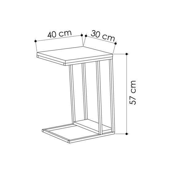 PAL C SIDE TABLE - SAPPHIRE OAK