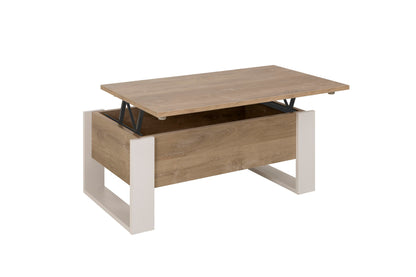 DENVER Lift up Coffee Table - White/Oak