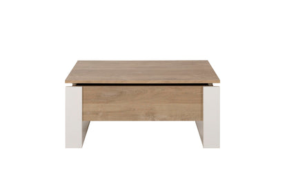 DENVER Lift up Coffee Table - White/Oak