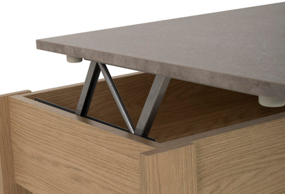 DENVER lift up Coffee Table - Oak