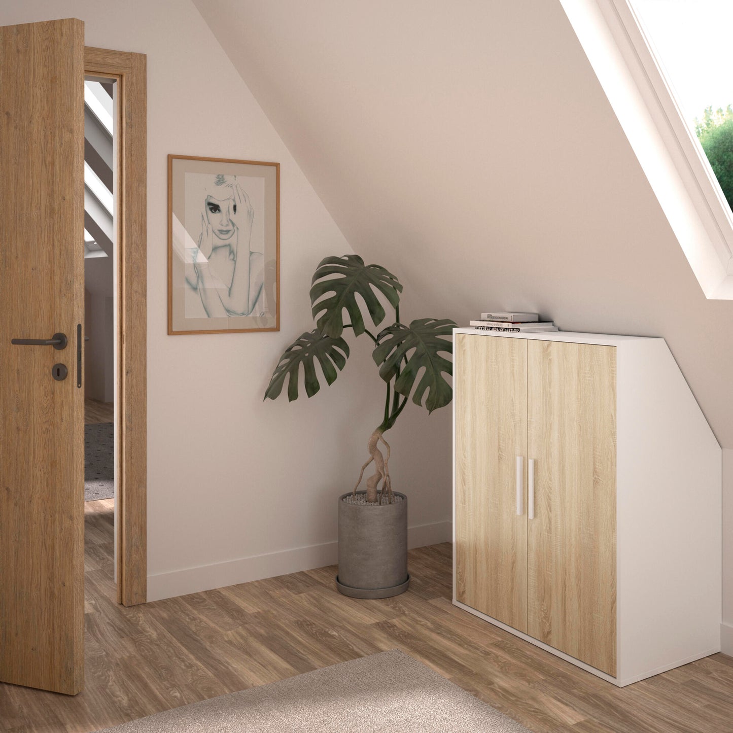 Wardrobe 2 doors under slope