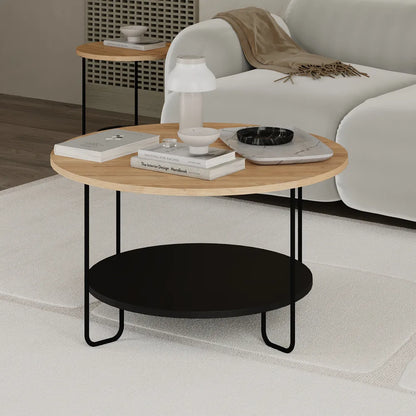 CORRO COFFEE TABLE - SAPPHIRE OAK-SILKY BLACK