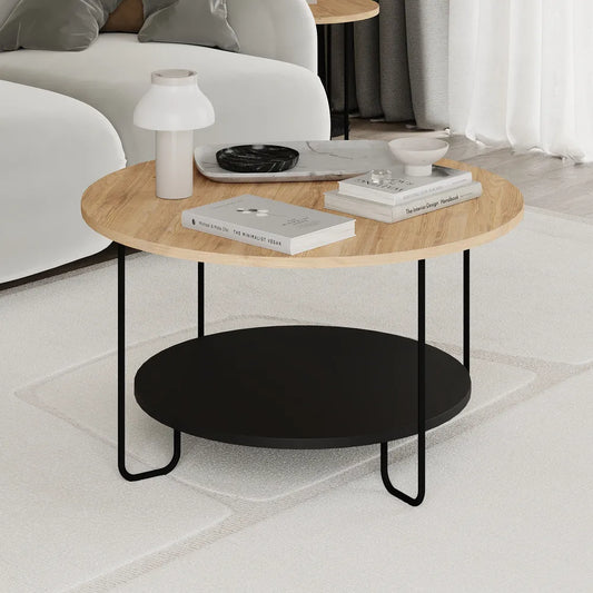 CORRO COFFEE TABLE - SAPPHIRE OAK-SILKY BLACK