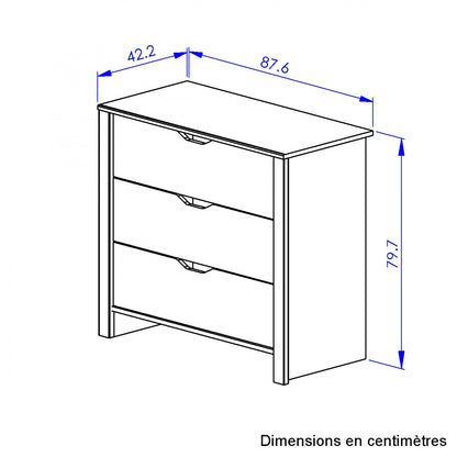 Nairobi 3 drawer chest