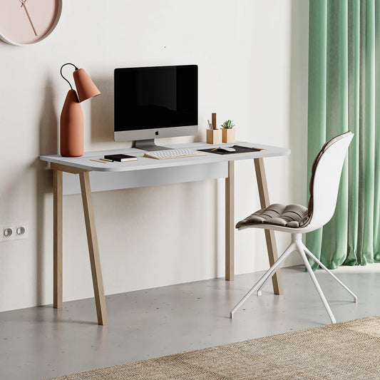 LUTON WORKING TABLE - WHITE-SAPPHIRE OAK