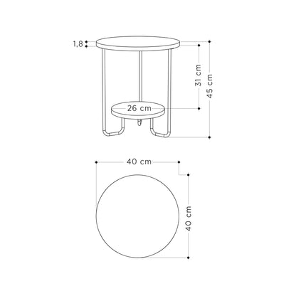 CORRO SIDE TABLE - SAPPHIRE OAK-SAPPHIRE OAK