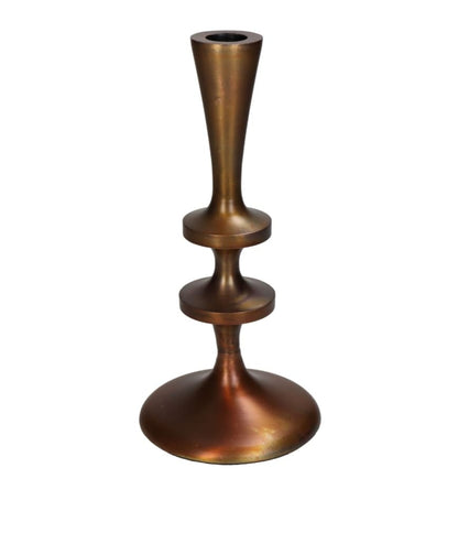 Copper Effect Candle Stick 23cm