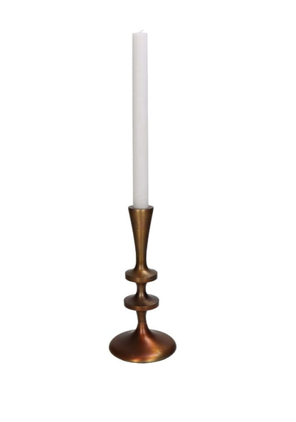 Copper Effect Candle Stick 23cm