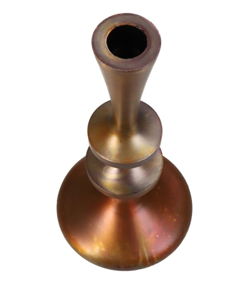 Copper Effect Candle Stick 23cm