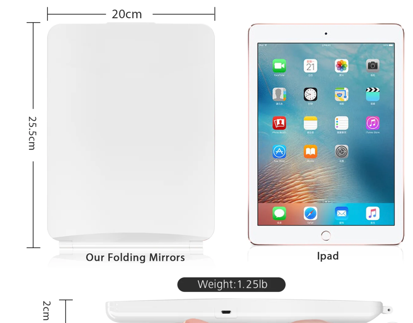 iPad LED Makeup Mirror