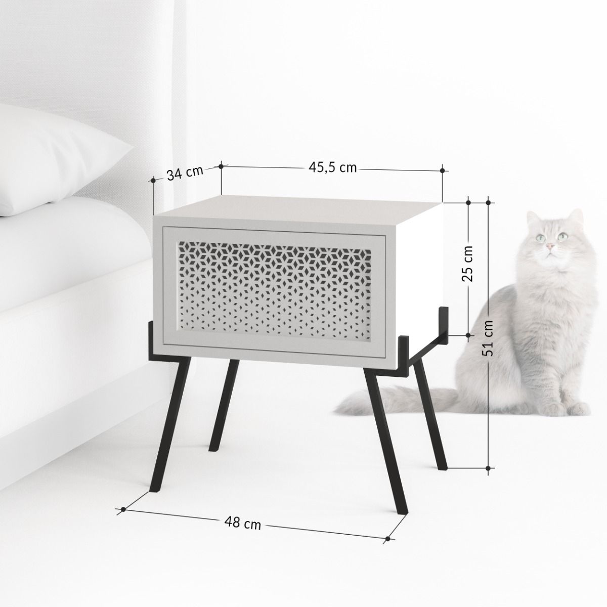 NAIVE NIGHTSTAND - WHITE